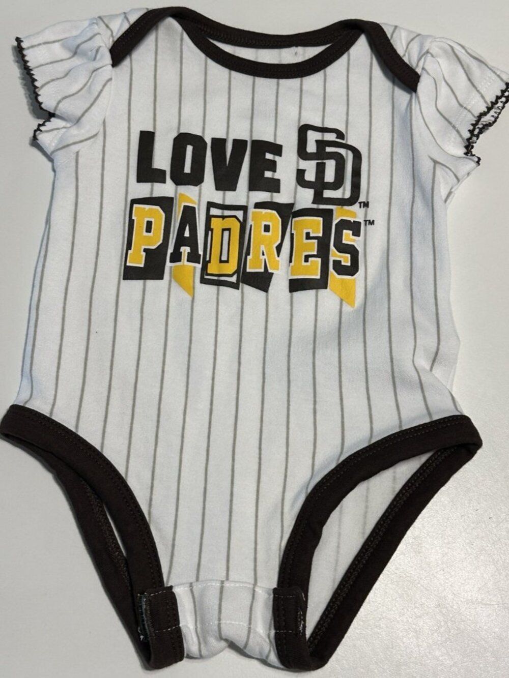 Newborn & Infant 0-3 Months San Diego Padres Base Ball One Piece Bodysuit
